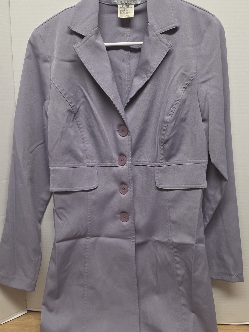 Vintage La Belle Lavender Structured Longline Blazer Jacket - Size 9